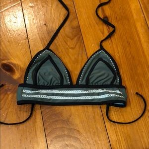 Army green bikini top